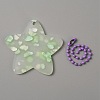 Translucent Acrylic Disc Pendant Keychain KEYC-WH0027-85B-01-2