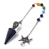 Natural Lapis Lazuli Pointed Hexagonal Cone Dowsing Pendulums G-Q184-03D-AS-3