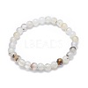 Natural Agate Bead Stretch Bracelets X-BJEW-K212-A-004-1