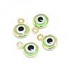 Handmade Evil Eye Lampwork Charms KK-F764-13G-03-1