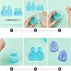 DIY Leaf Dangle Stud Earrings Silicone Molds DIY-OC0003-96-6