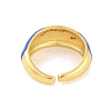 Number 3 Brass Micro Pave Clear Cubic Zirconia Open Cuff Rings RJEW-U009-02F-G-3