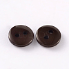 2-Hole Flat Round Resin Sewing Buttons for Costume Design BUTT-E119-24L-02-2
