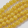 Natural Yellow Jade Beads Strands G-F622-10-8mm-1