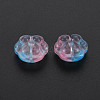 Two Tone Transparent Baking Painted Glass Beads GLAA-S190-021-B09-3