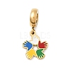 304 Stainless Steel Colorful Enamel European Dangle Charms STAS-D153-01B-G-1