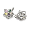 Brass Micro Pave Cubic Zirconia Rotatable Pendants KK-A287-11B-P-2
