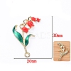 Alloy Enamel Peadants ENAM-WH0058-018B-05-1