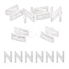 6Pcs 925 Sterling Silver Hollow Initial Beads STER-TA0001-53N-1