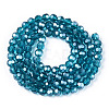 Electroplate Transparent Glass Beads Strands EGLA-A035-T4mm-A12-2