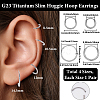 8Pcs 4 Styles Hypoallergenic F136 Implant Grade Pure Titanium Hoop Earrings EJEW-BBC0001-86-2