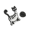 Cat with Musical Note Enamel Pins JEWB-Q008-03A-3