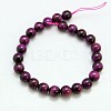Natural Magenta Tiger Eye Beads Strands G-C076-10mm-1C-2