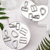 15Pcs 3 Style Iron D Rings FIND-SZ0002-18-4