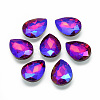 Pointed Back Glass Rhinestone Cabochons X-RGLA-T017-18x25mm-03-1