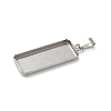 304 Stainless Steel Pendant Cabochon Settings STAS-Z118-02P-2