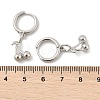 Brass Cherry Hoop Earrings EJEW-M077-19P-03-5