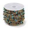 304 Stainless Steel Enamel Link Chains AJEW-Z028-09G-08-3