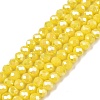Electroplate Glass Beads Strands EGLA-A044-P4mm-B04-1