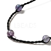 Natural Fluorite Braided Bead Necklacess NJEW-K258-06D-2