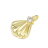Brass Pave Clear Cubic Zirconia Pendants KK-L238-31G-2