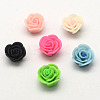 Handmade Polymer Clay 3D Flower Rose Beads X-CLAY-Q201-M01-1