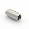 Tarnish Resistant 304 Stainless Steel Matte Surface Magnetic Clasps with Glue-in Ends STAS-O042-B-23-3