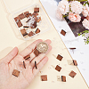 30Pcs Camel Natural Wood Stud Earrings EJEW-UN0002-33B-4
