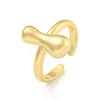 Brass Letter Open Cuff Rings for Women RJEW-G313-01I-G-1