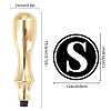 1Pc Golden Tone Brass Stamp Head DIY-CP0008-98H-2