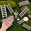 40Pcs 4 Style Unfinished Wooden Mini Ladders WOOD-OC0003-63-3