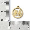 304 Stainless Steel Charms STAS-C097-37G-3