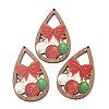 Single Face Printed Wood Big Pendants WOOD-D025-10-2