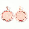 Alloy Pendant Cabochon Settings X-PALLOY-S107-005RG-RS-2