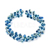 Electroplate Transparent Glass Beads Strands X-EGLA-P052-01A-AB05-2