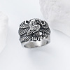 304 Stainless Steel Snake with Eagle Finger Rings for Men TH9949-1-3