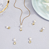 6Pcs Brass & Natural Pearl Heart Pendants KK-BBC0019-31-3