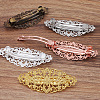 Brass Hair Barrettes OHAR-PW0001-199P-3