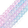 Transparent Painted Glass Beads Strands X1-DGLA-A034-T8mm-A22-2