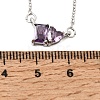 Brass Pave Cubic Zirconia Rectangle and Heart Pendant Cable Chain Necklaces KK-CBAB173-04P-03-5