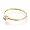 Ion Plating(IP) 304 Stainless Steel Finger Rings RJEW-B0005-7-02G-2