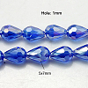 Electroplate Glass Beads Strands EGLA-D015-7x5mm-12-2