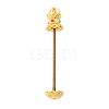 Lotus Shape Brass Screw Peg Bails KK-NH0008-06MG-1