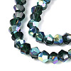 AB Color Plated Transparent Glass Beads Strands GLAA-G127-01-01N-4