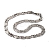 201 Stainless Steel Oval Mariner Link Chain Necklace NJEW-F222-37P-04-1