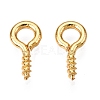 Brass Screw Eye Pin Peg Bails KK-A171-23-01G-1