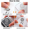Boho Style Feather Plastic Clear Stamps DIY-WH0584-0002-3