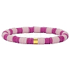 Polymer Clay Heishi Surfer Stretch Bracelet with 304 Stainless Steel Beaded BJEW-SW00111-05-1