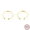 925 Sterling Silver Cuff Earrings EJEW-H124-06G-4
