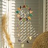 Sun Natural & Synthetic Mixed Stone Chips Hanging Suncatchers HJEW-F027-03-2